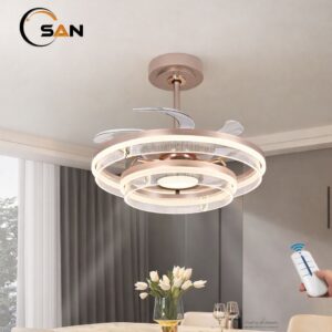 Rose Luxury Ceiling Light with Retractable Fan SAN C0573